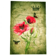No Tear Chiffon Paper A2 Vintage Poppies