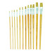Prime Art Flat Bristle Brush Set 12 Pcs