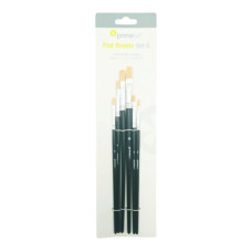 Prime Art Flat Bristle 577 Brush Set 6 Pcs