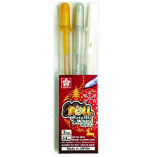 Gelly Roll Set 3 Pcs - Metallic & White