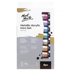 Mont Marte Metallic Acrylic Paint Intro Set Premium 8pc